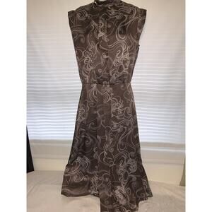 Elegant Brown Patterned Dress